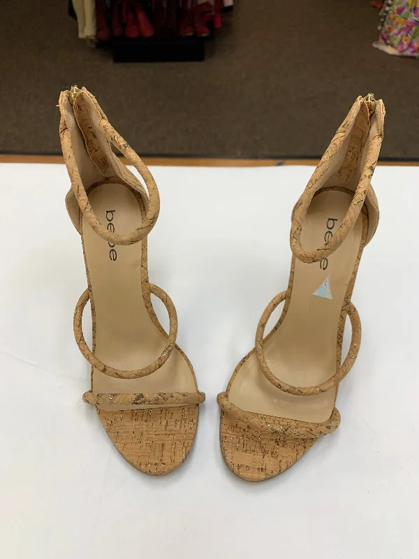 Warm and substantial Shoes Heels Stiletto By Bebe In Brown, Size: 8