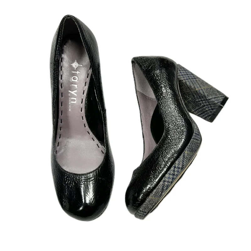 Black And White Style Shoes Heels Block By Taryn Rose In Black, Size: 6