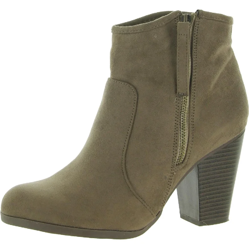 Party Wear Journee Collection Womens Link Faux Suede Almond Toe Booties