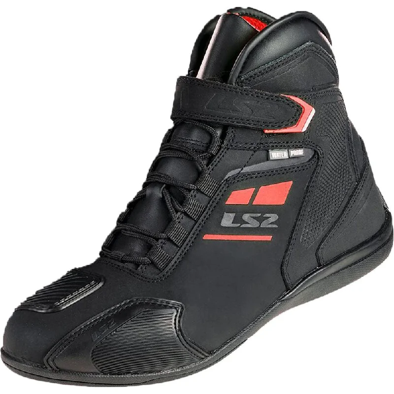 Sports Tights LS2 Garra Ladies Waterproof Short Boots Black / Red