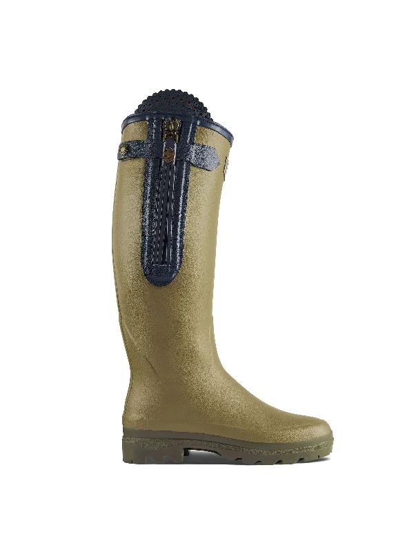 Wearable At Home Or Out L'Alliance Neoprene Lined Wellington Boot (Regular Fit) - Vert Vierzon