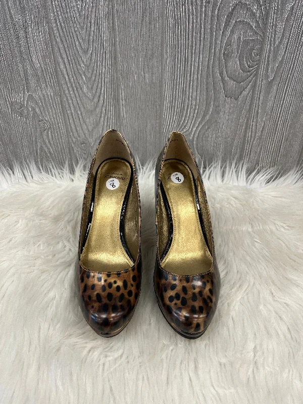 High waist design Shoes Heels Stiletto By Circa Joan And David In Animal Print, Size: 8