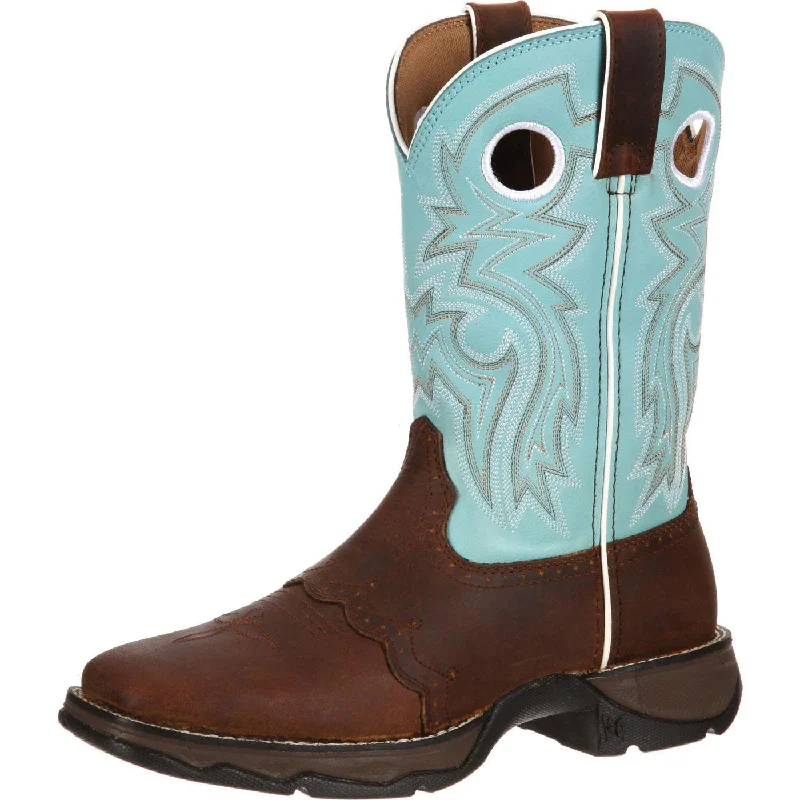 Slim Fit Women's Durango Lady Rebel (Powder Blue \ Brown)