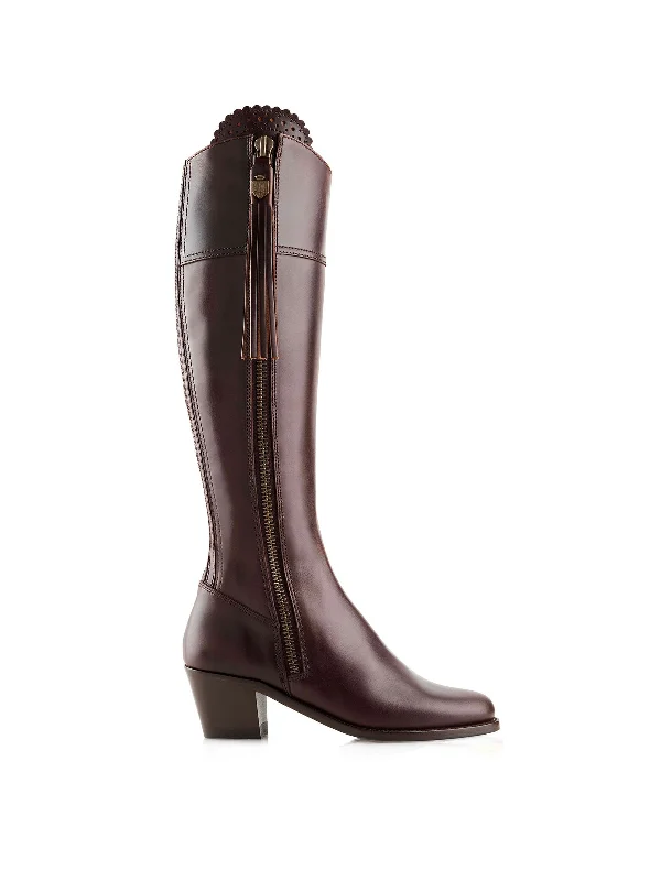 British casual Heeled Regina (Regular Fit) - Mahogany Leather