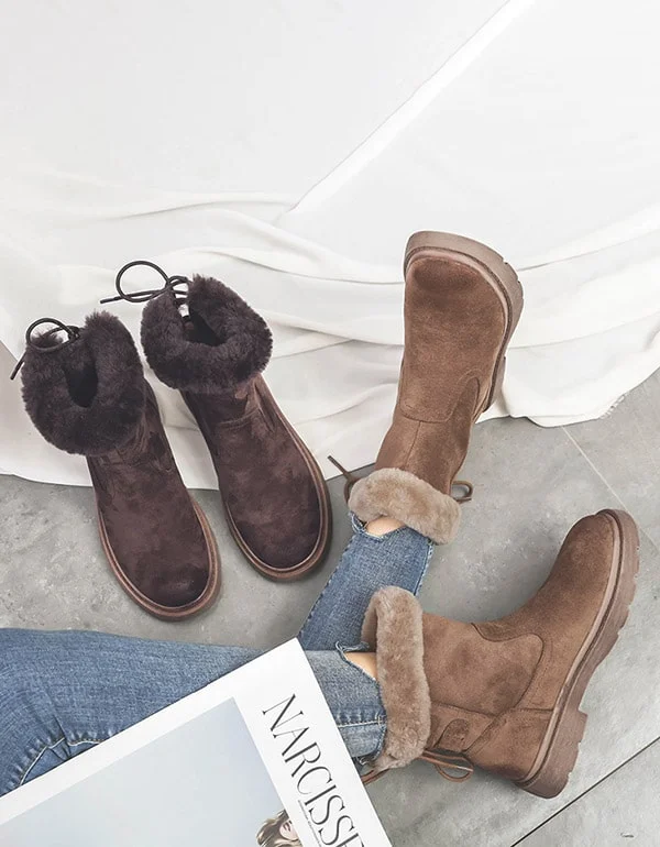 Denim Design OBIONO Suede Plush Winter Snow Boots