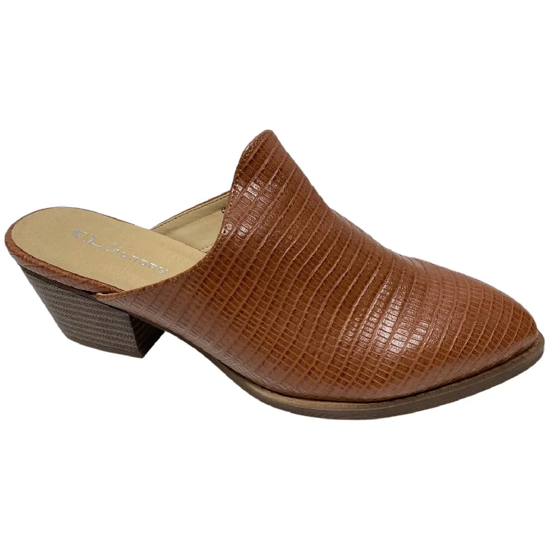 Trendy and versatile Shoes Heels Block By Cl By Chinese Laundry In Brown, Size: 9.5