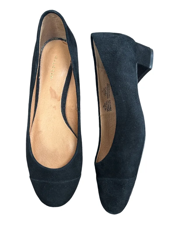 Floral Prints Shoes Heels Block By Halogen In Black, Size: 7