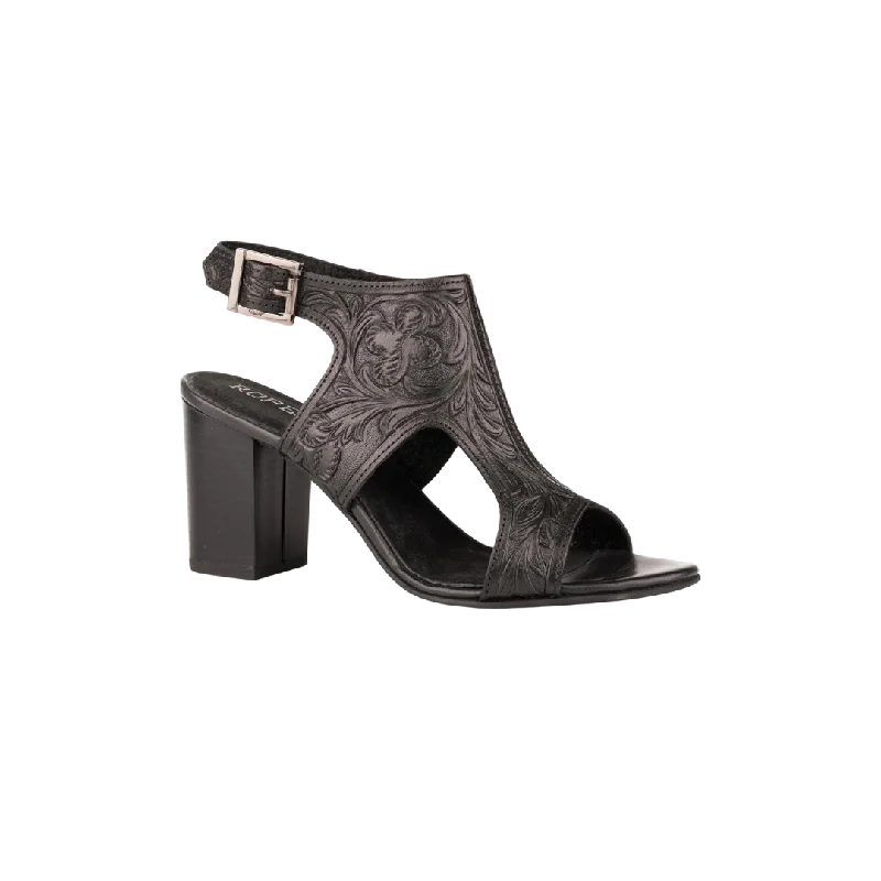 Street Style Roper Women's Black Mika II Heel Sandal Shoes