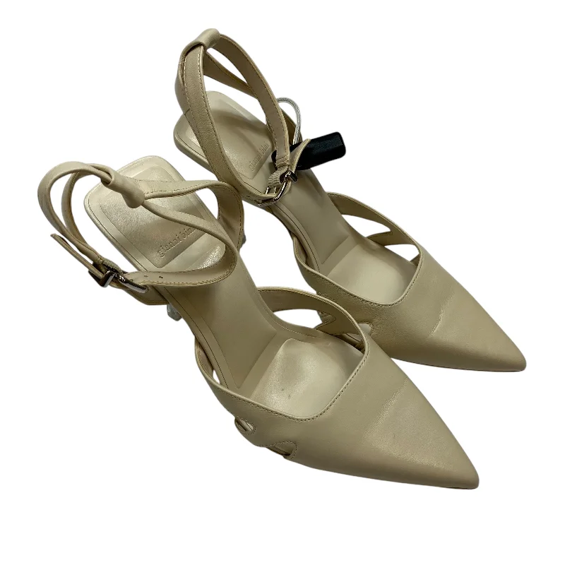 Elegant Style Shoes Heels Stiletto By Gianni Bini In Cream, Size: 7.5