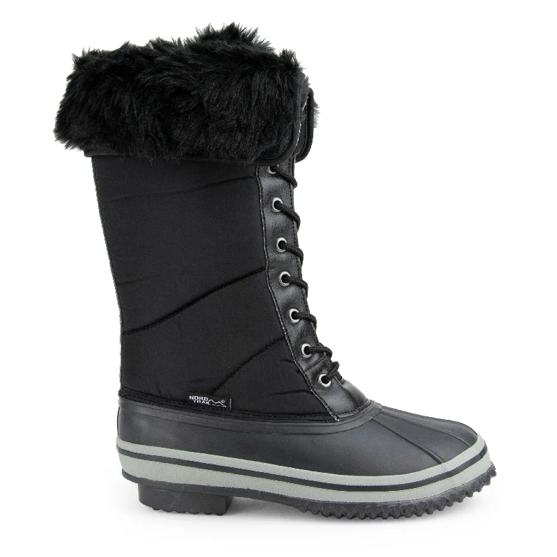 Street Sports Shoes Nord Trail Women's Emma Black 200g Thinsulate® Insulation 13" Winter Snow Boot