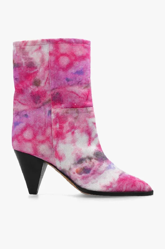 Fashionable sports ISABEL MARANT Womens Shoes Boots In Pink White & Purple Tie Dye