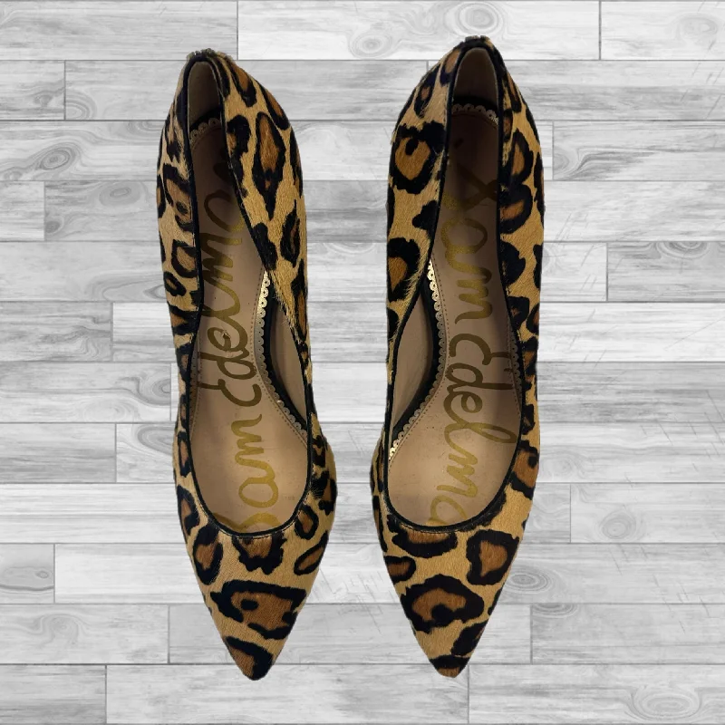 Sports Zipper Style Shoes Heels Stiletto By Sam Edelman In Animal Print, Size: 10