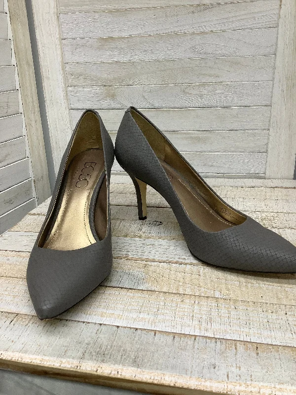 Elegant Style Shoes Heels Stiletto By Bcbg In Grey, Size: 9.5