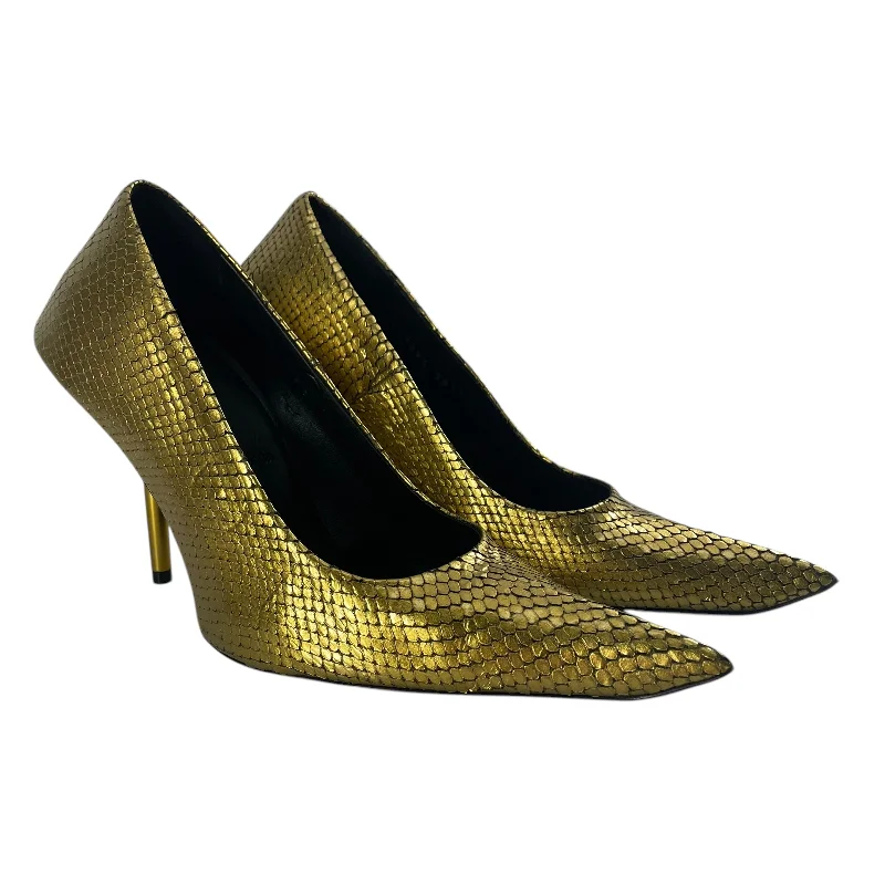 Fashionable and versatile BALENCIAGA/Heels/EU 39/Leather/GLD/SCALES / GOLD HEEL