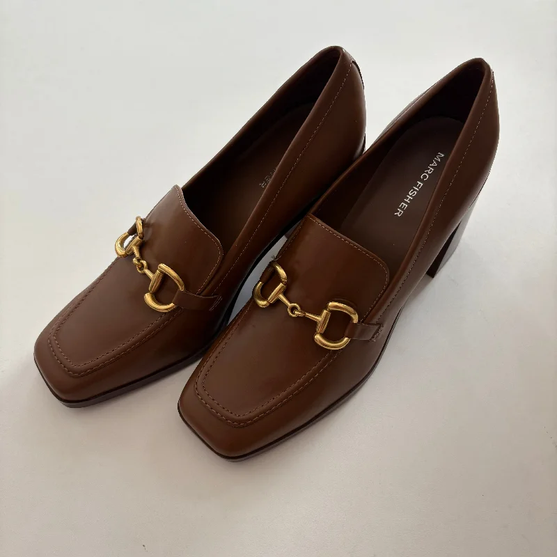Fun and cute Shoes Heels Block By Marc Fisher In Brown, Size: 10