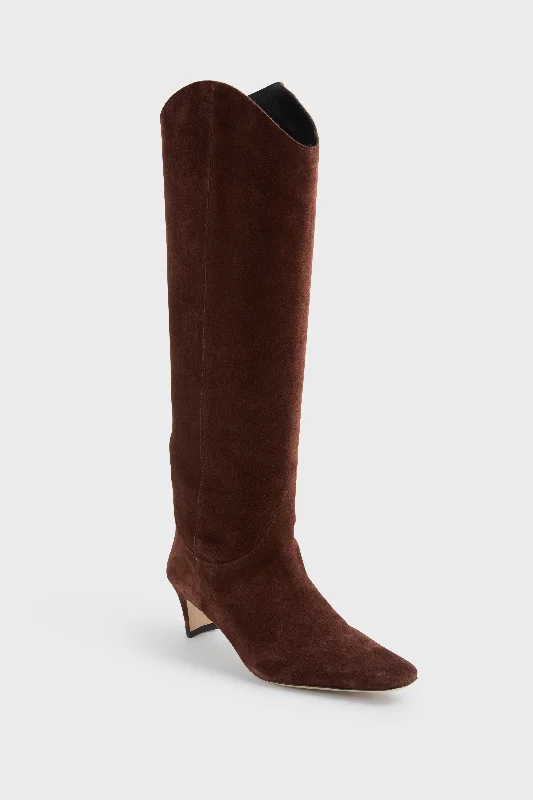 Letter embroidery Mahogany Western Wally Boot