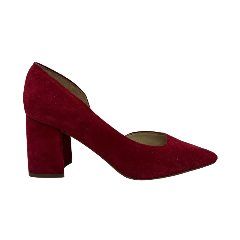 Sports Comfort Style Shoes Heels Block By Marc Fisher In Red, Size:7