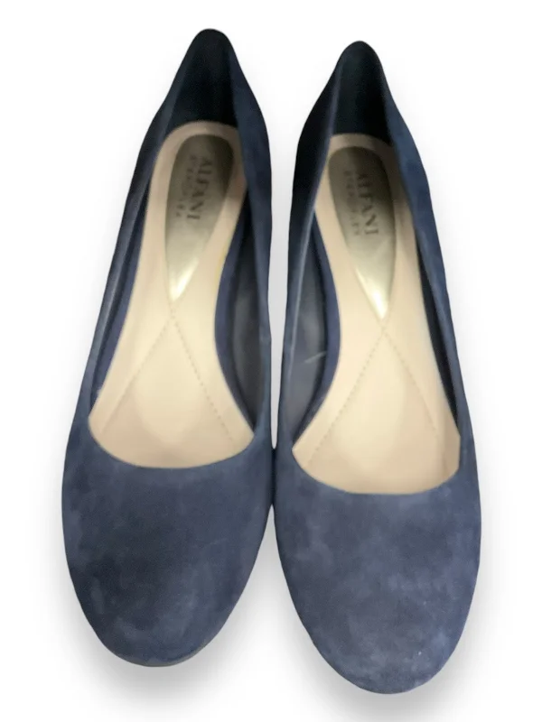 Sports And Leisure Shoes Heels Block By Alfani In Navy, Size: 8.5
