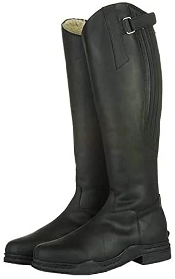 Comfortable Design HKM Country Arctic Leather (Fleece Lined) Tall Winter Riding Boot
