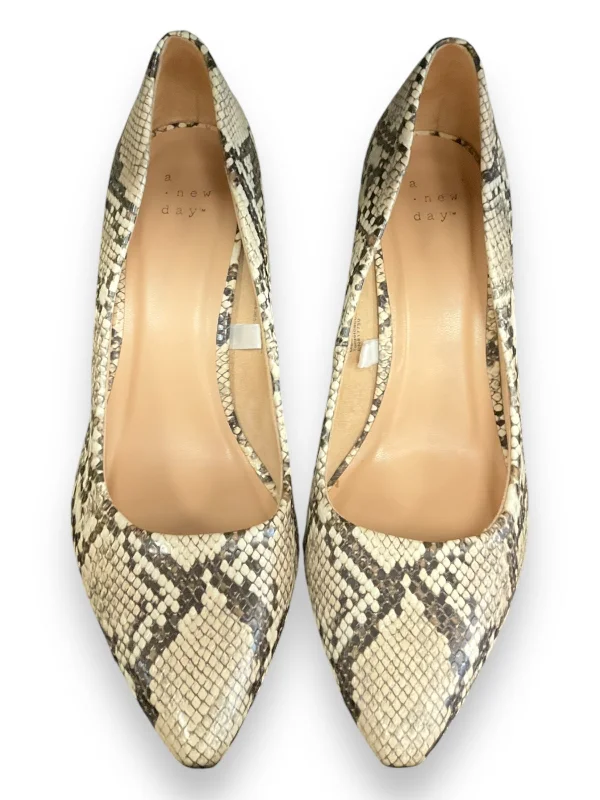 Sports Cool Shoes Heels Stiletto By A New Day In Snakeskin Print, Size: 8
