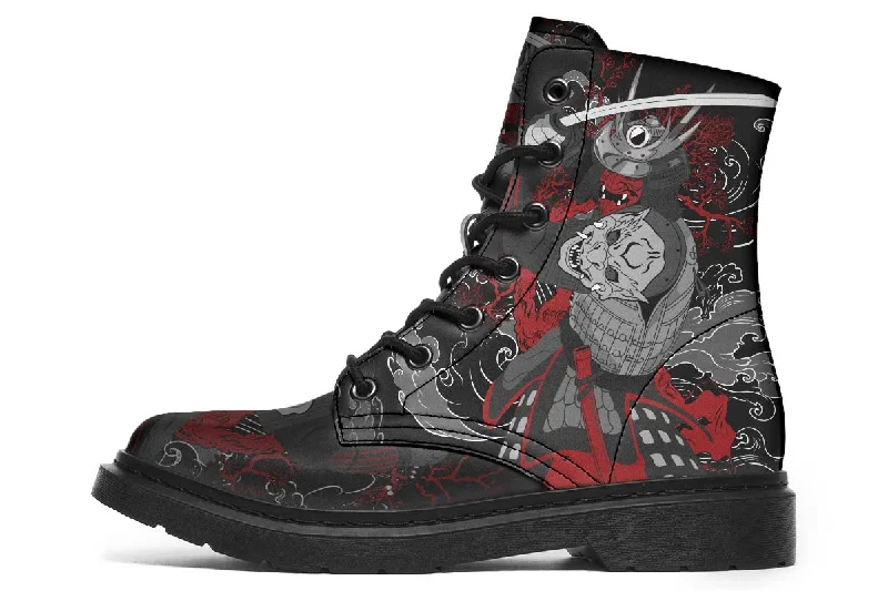 Sports Comfort Style Japanese Samurai Skull Tattoo