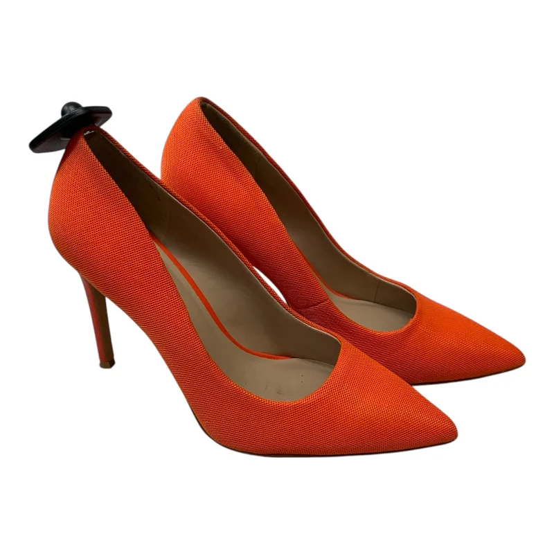 Simple Solid Color Shoes Heels Stiletto By Mix No 6 In Orange, Size: 11