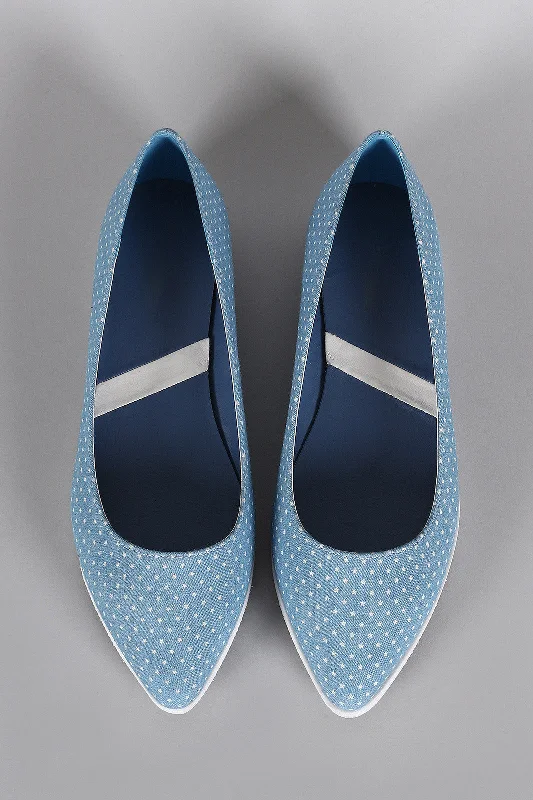 High-end atmosphere Denim Stars Print Slip On Loafer Flat