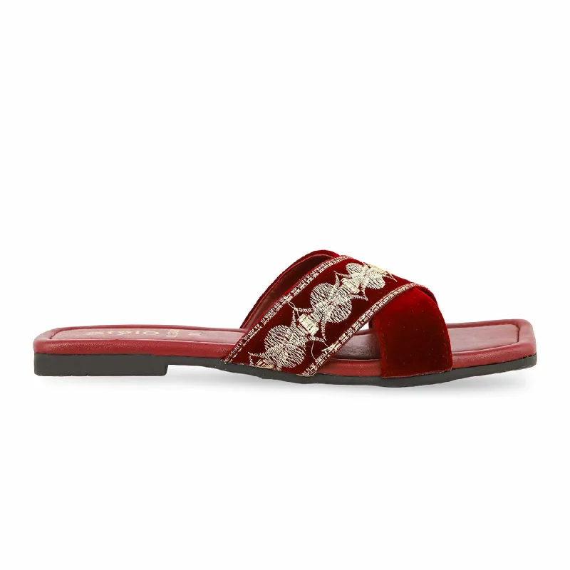 Luxury and fashionable Maroon Casual Slipper CL2006