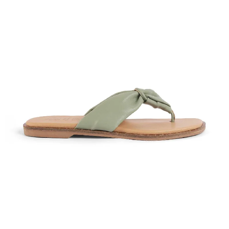 Sports litigation style Tresmode Tie Green Women's Casual Flats