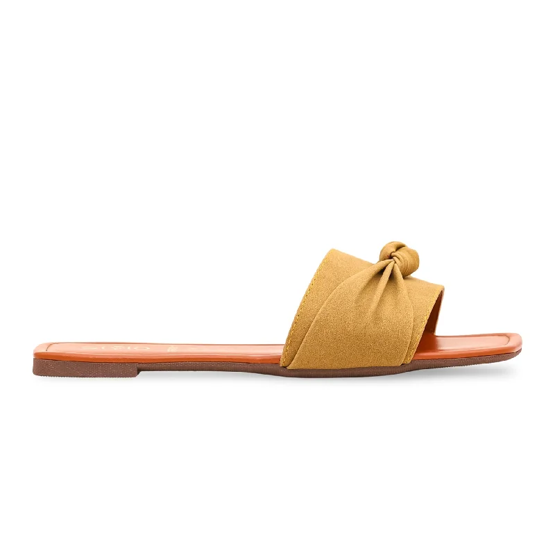 Simple research Yellow Formal Slipper FR8081