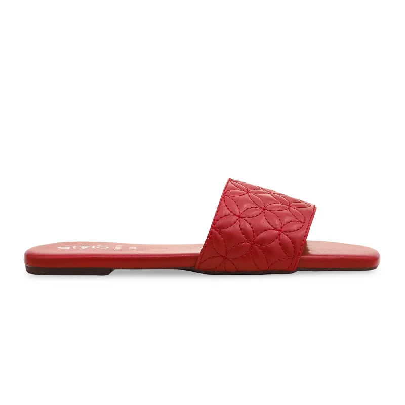 Nightclub Style Maroon Formal Slipper FR8114
