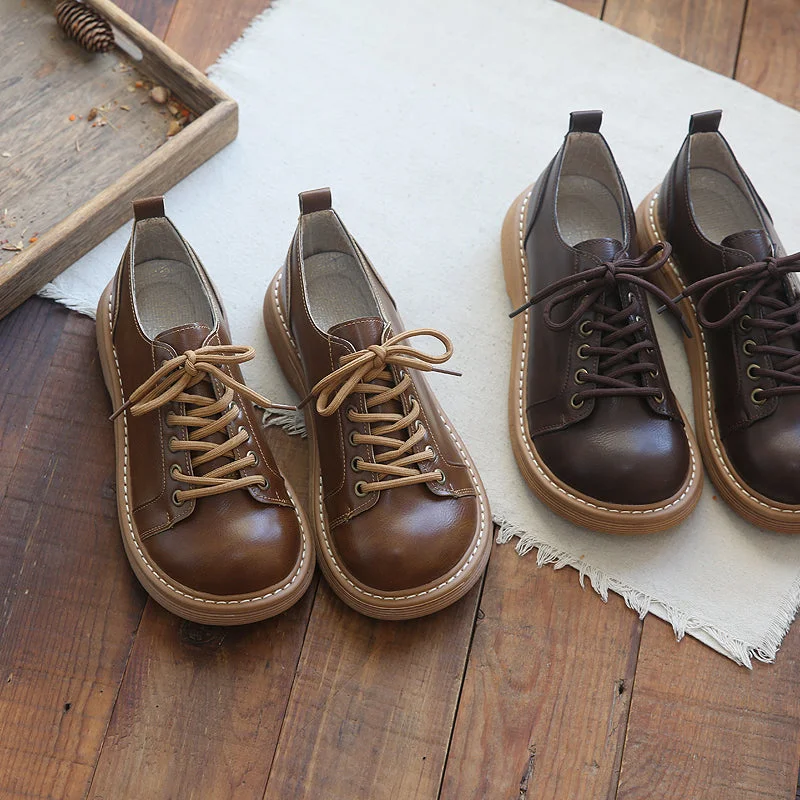 Cool Summer Women Retro Minimalist Thick Soled Casual Shoes