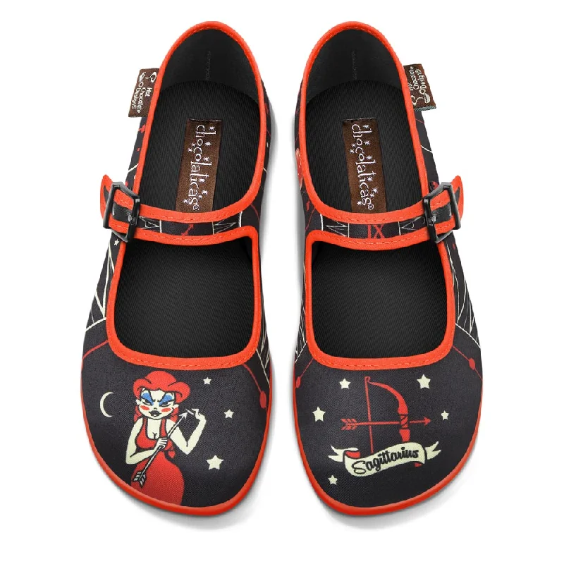 Relaxed And Casual Chocolaticas® Sagittarius Women's Mary Jane Flat