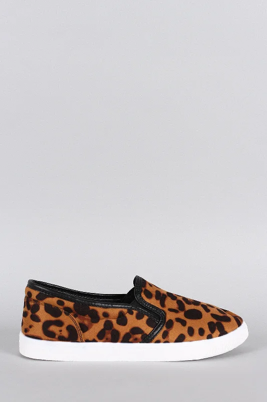 Street Show-off Style Bamboo Leopard Slip On Sneaker