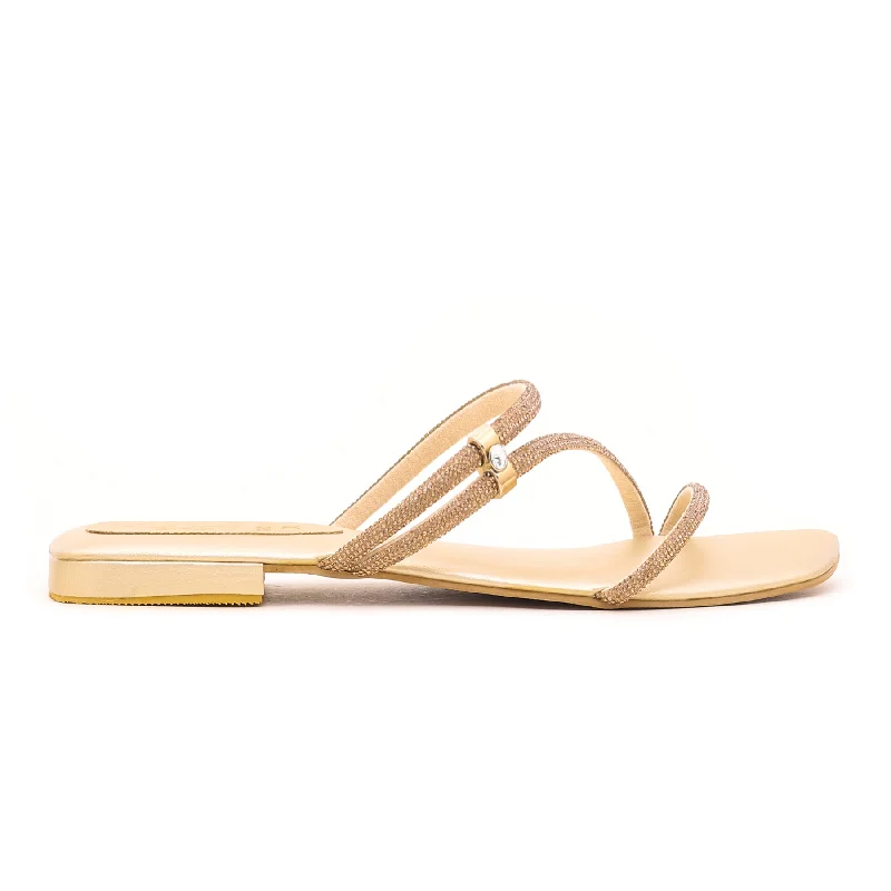 Elegant Style Golden Fancy Slipper FN7637