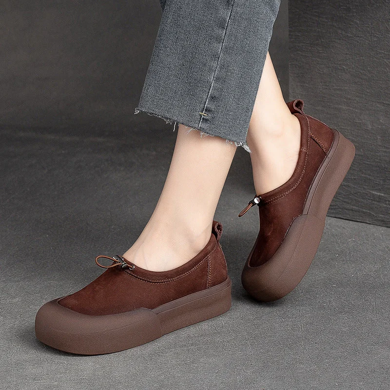 High-end Fabrics Women Minimalist Soft Leather Flat Casual Shoes