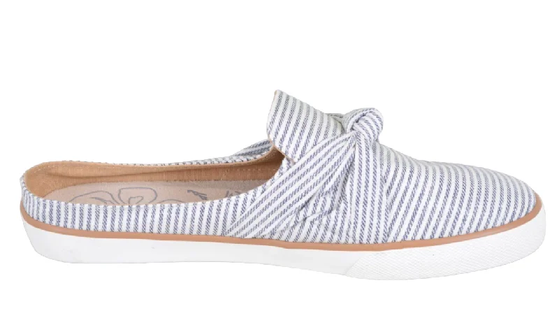 Sweet Girl Margaritaville Ladies Knotted Mule Grey/White Slip On Shoes