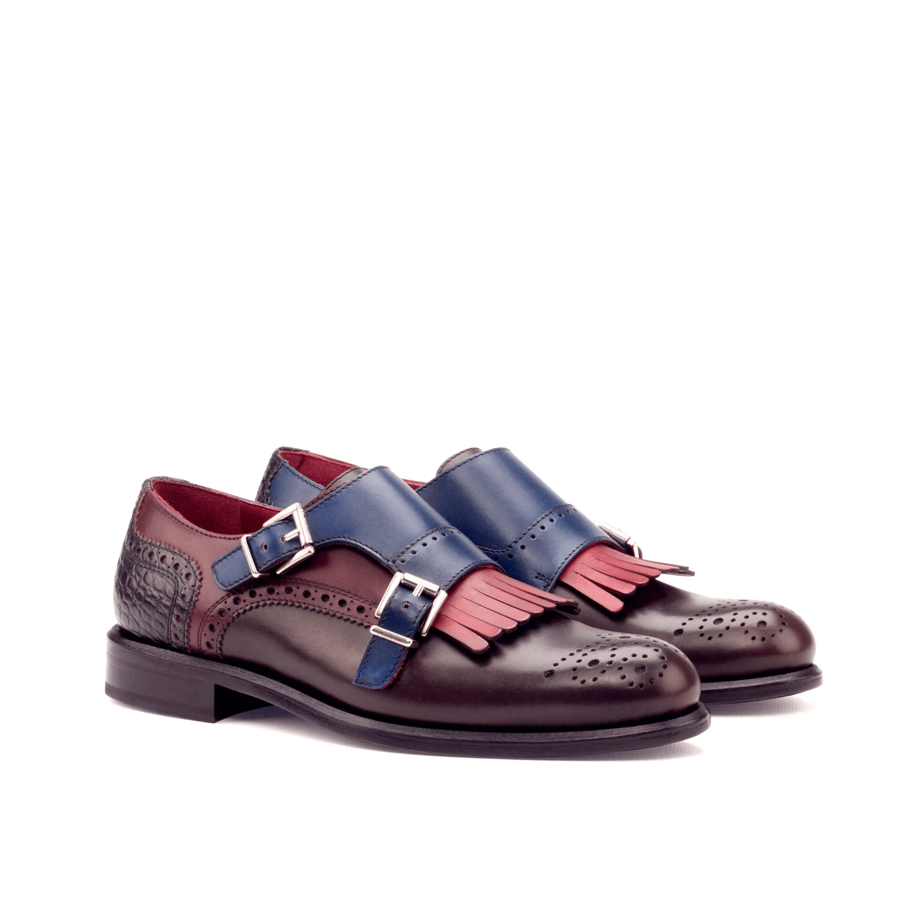 Casual And Casual Rosa Kiltie unisex Monk Strap