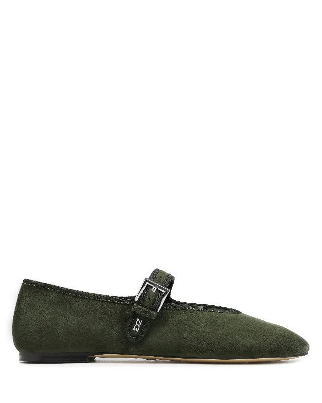 Sports Zipper Style Joso Khaki Suede