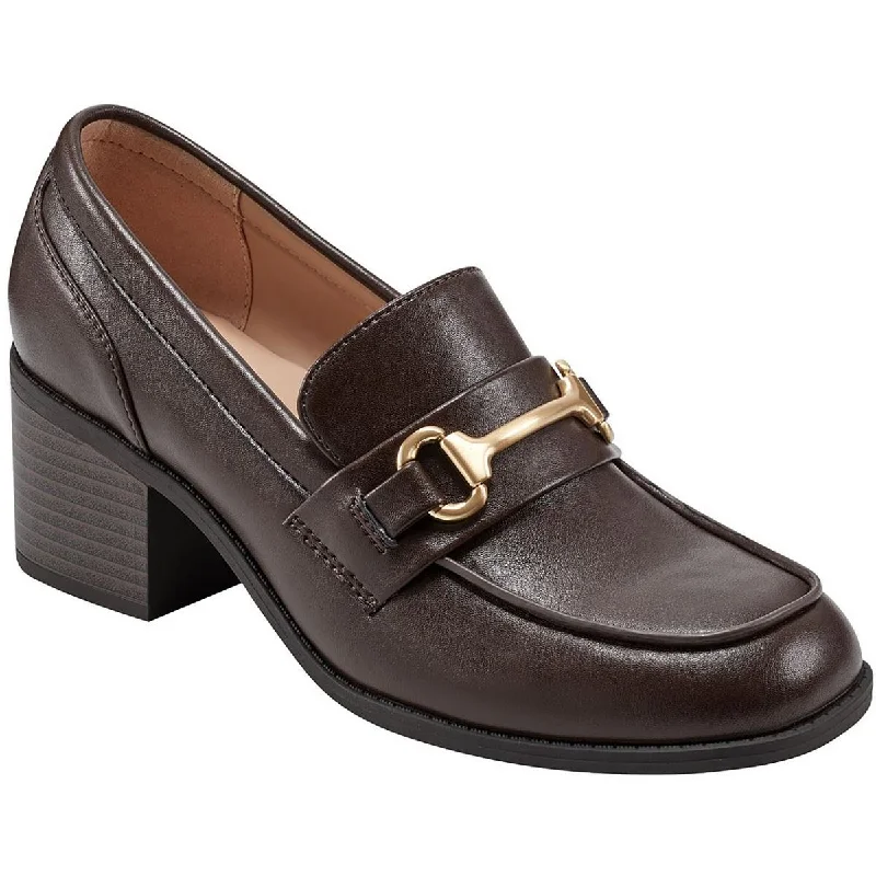 Energetic Bandolino Womens Mayble 3 Patent Block Heel Loafer Heels