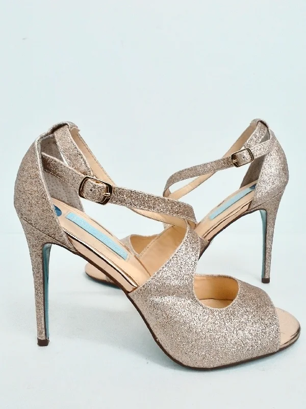 Ultra-lightweight Betsey Johnson Women's Gold Heeled Sandals Size 9 M