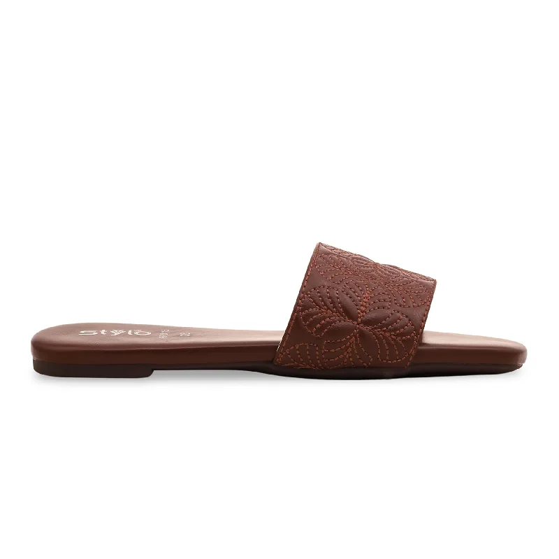 Elegant And Elegant Brown Formal Slipper FR8115