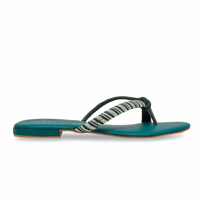 Warm and substantial Green Fancy Chappal FN0736