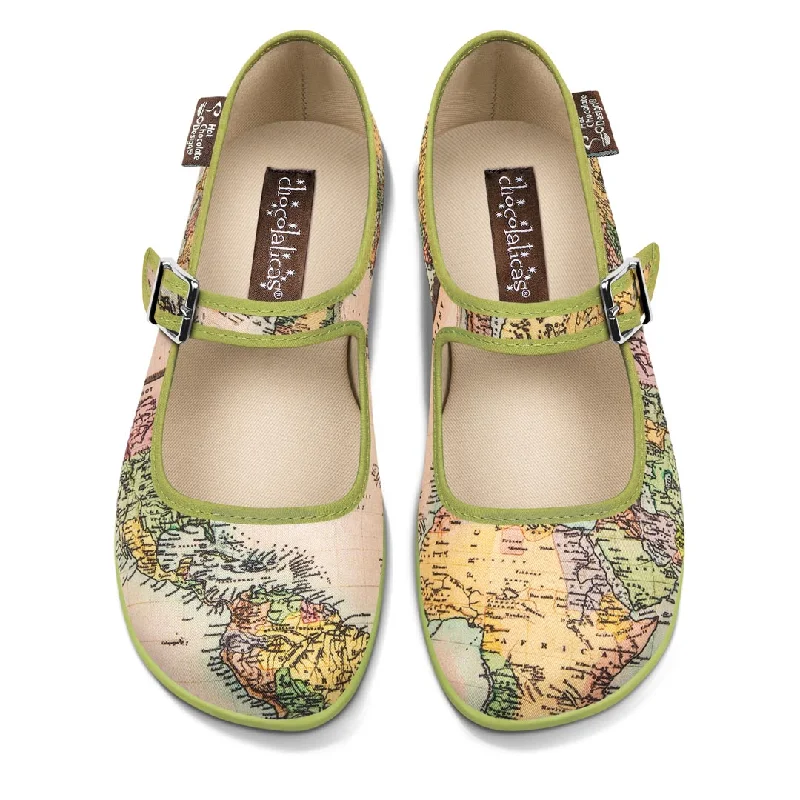 Leisure Travel Chocolaticas® Antique Voyage Women's Mary Jane Flat