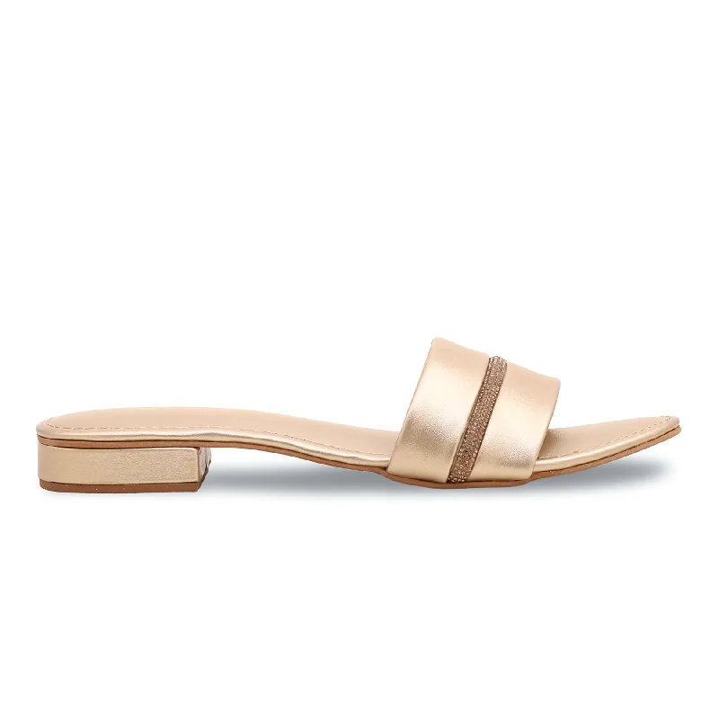 Multi-functional style Golden Formal Slipper FR8161