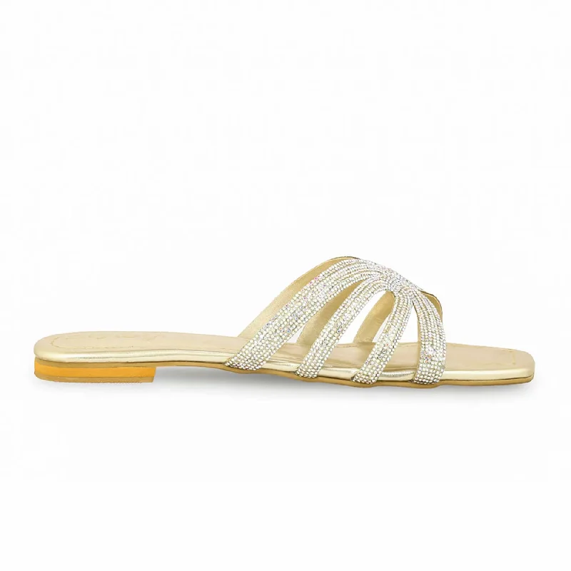 Celebrity Style Golden Fancy Slipper FN7901