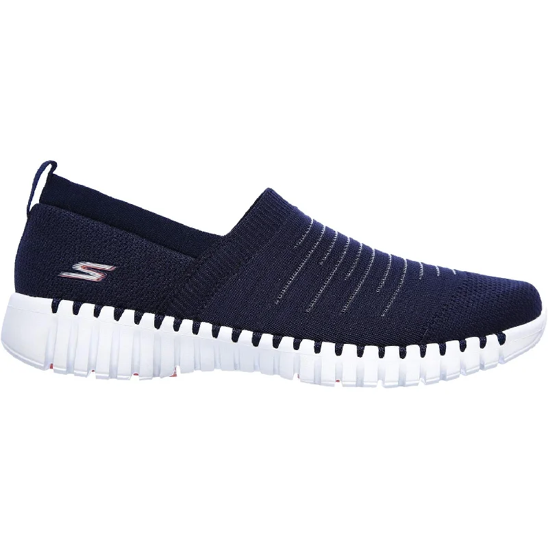 Classic Series Women's Skechers GOwalk Smart Wise Navy/White Knit Fabric