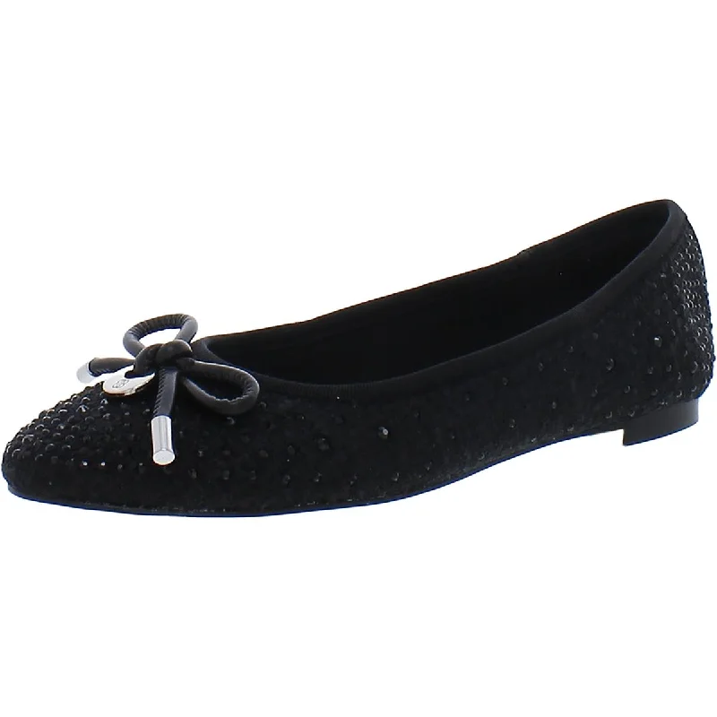 High-waisted pants style Bandolino Womens Payly 2 Embellished Bow Ballet Flats