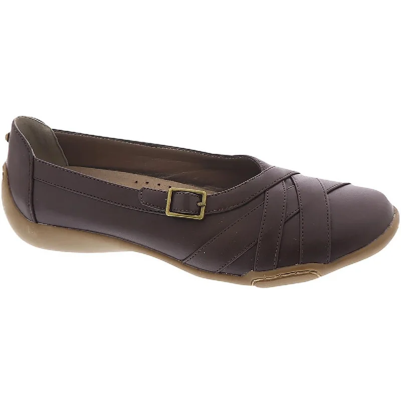 Fashionable And Versatile Array Womens Valerie Faux Leather Slip-On Ballet Flats