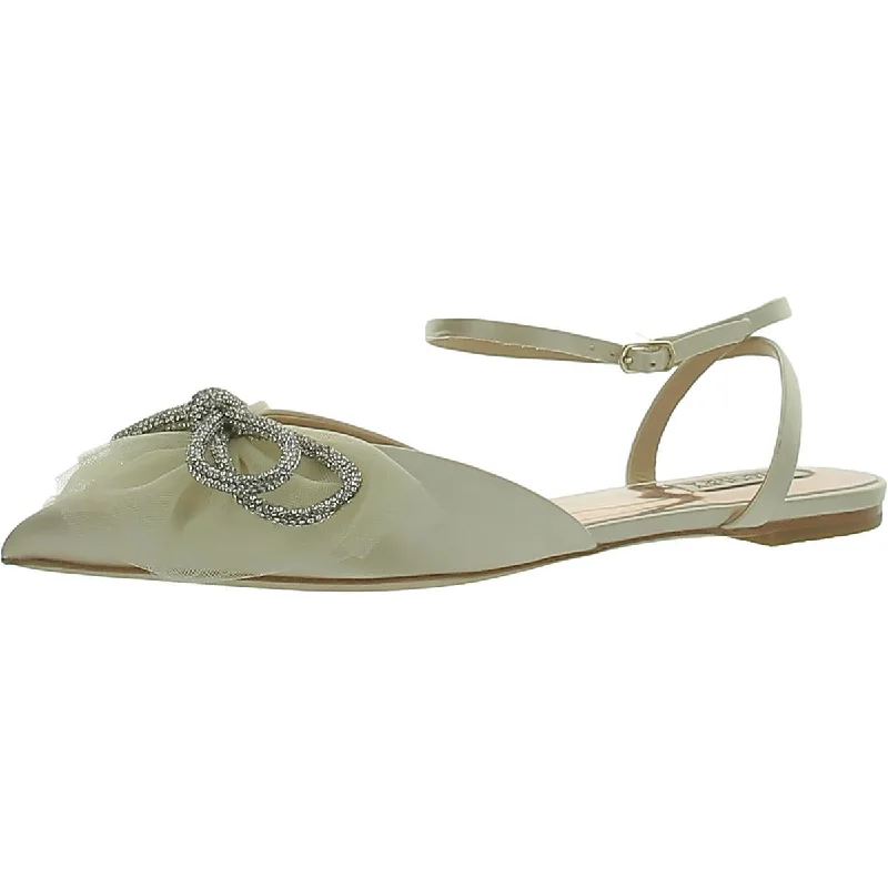 Mid-length Style Badgley Mischka Womens Sabina Bow Adjustable Slingbacks